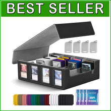 Load image into Gallery viewer, Durable Trading Card Case with Removable Lid and 24 Dividers - Perfect for MTG