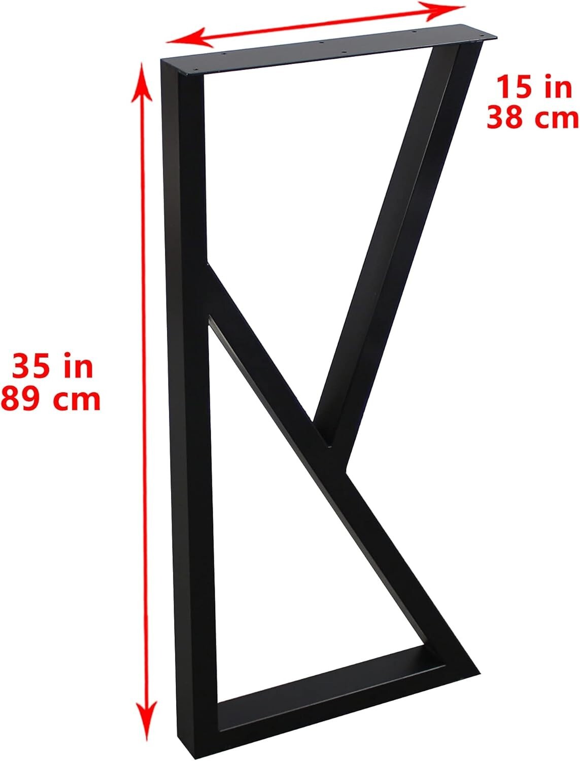 Heavy-Duty 35'' Rustic K-Shape Table Legs - Ideal for Industrial Style Furniture