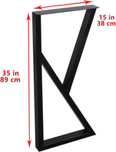 Load image into Gallery viewer, Heavy-Duty 35'' Rustic K-Shape Table Legs - Ideal for Industrial Style Furniture