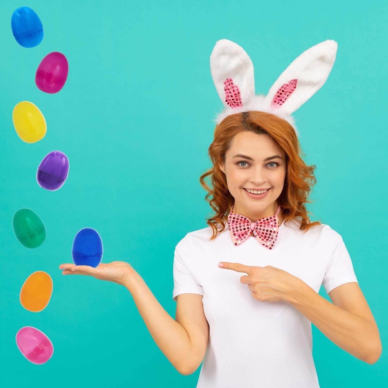 500 Hinged Bright Plastic Easter Eggs - 2.3" Fillable Surprise Eggs for Parties