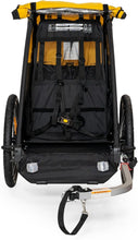 Load image into Gallery viewer, Yellow &amp; Black Kids Lightweight Bike Trailer with Safety Features &amp; Cargo Space