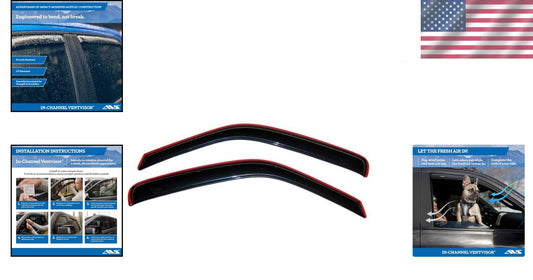 AVS In-Channel Rain Guards for Chevy Express/GMC Savana 1500/2500/3500, Smoke