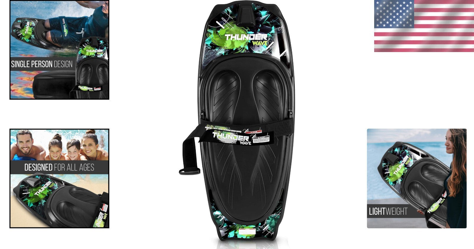 Adjustable Universal Kneeboard for Kids & Adults - Perfect for Water Sports