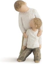 Load image into Gallery viewer, Sentimental Hand-Carved Brothers Figure - Capturing Moments of Togetherness