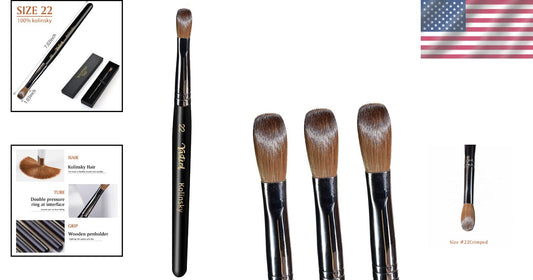 Lightweight Acrylic Nail Brush with Crimped Oval Head - Versatile & Easy to Use