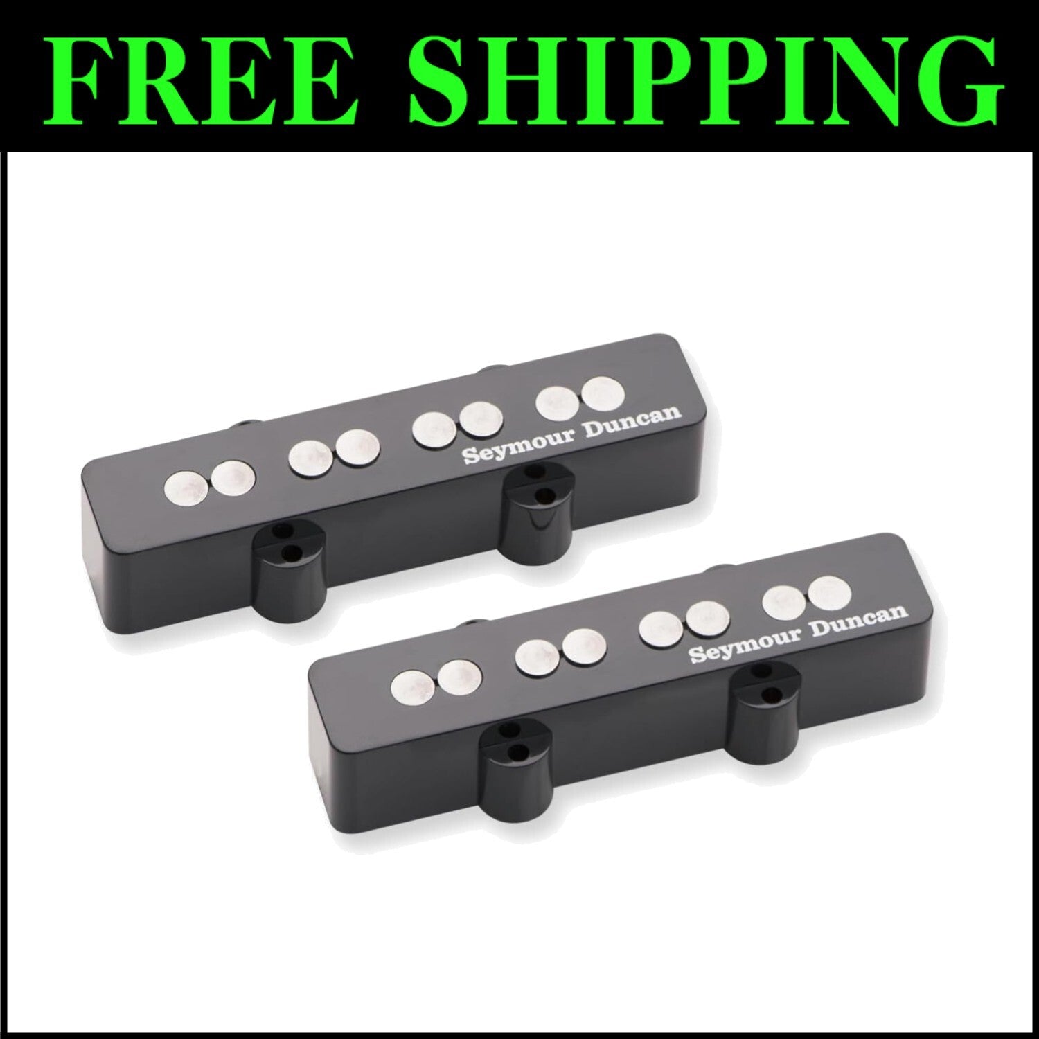 Alnico 5 Quarter Pound Pickup Set for Jazz Bass - Enhanced Tone and Sustain