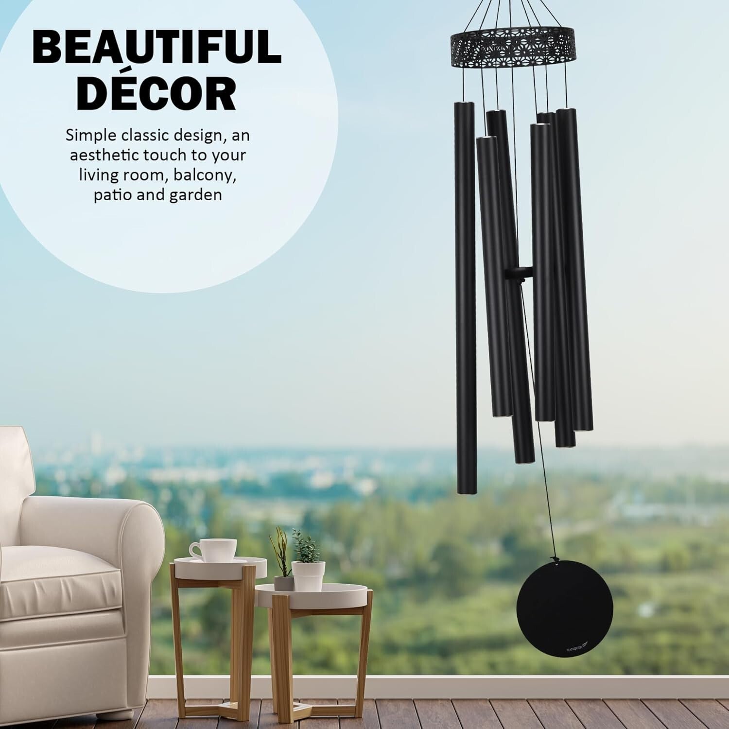 Deep Tone Memorial Wind Chimes - Extra Large 58'' Outdoor Gift for Loved Ones