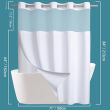 Load image into Gallery viewer, Luxurious 84-Inch Waterproof Shower Curtain with Removable Liner - White Waffle