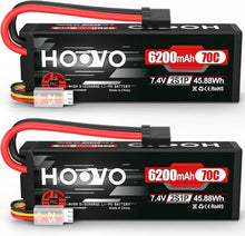 Load image into Gallery viewer, 7.4V 6200mAh 2S Lipo Battery with Tracxas Plug - Perfect for RC Cars &amp; Drones