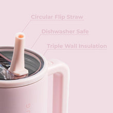 Load image into Gallery viewer, Traveler 40 oz Leak-Resistant Water Bottle with Flip Straw - Pink Sand Charm