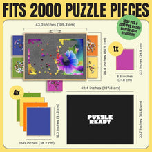 Load image into Gallery viewer, 41" x 32" Jigsaw Puzzle Table with Removable Felt Mat - Ideal for Puzzle Lovers