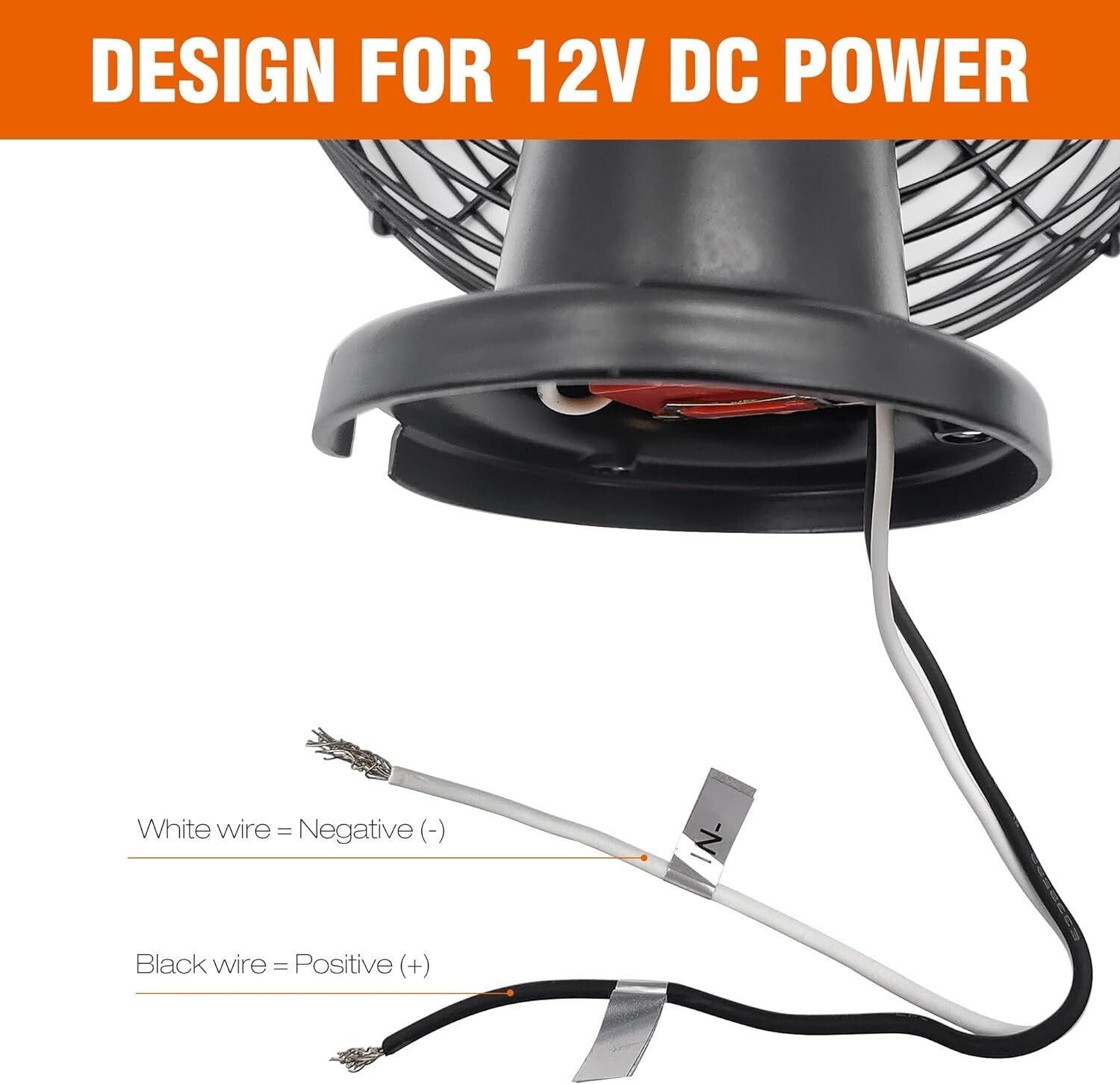 Versatile 12V Car Cooling Fan with Manual 2-Speed Switch - Modern Metal Finish