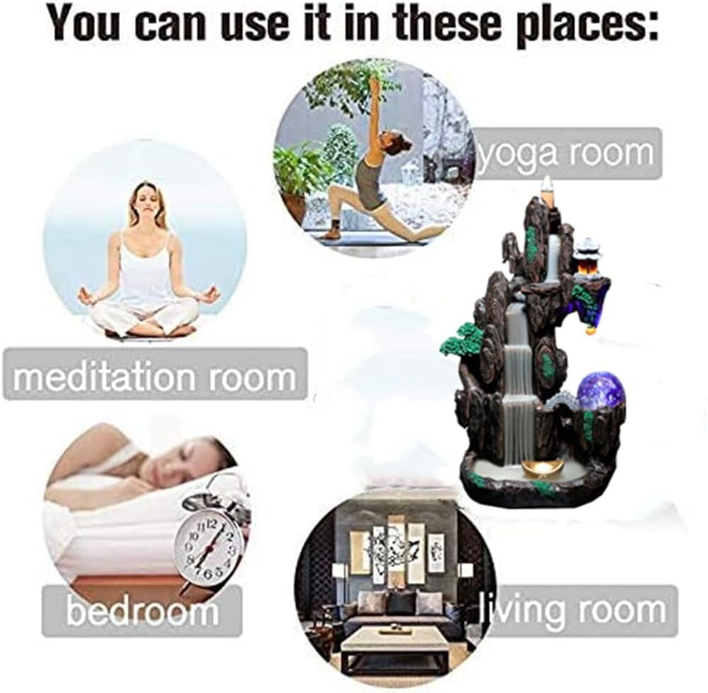 Elegant Waterfall Incense Holder with Long-Lasting Aroma - Unique Home Ornament