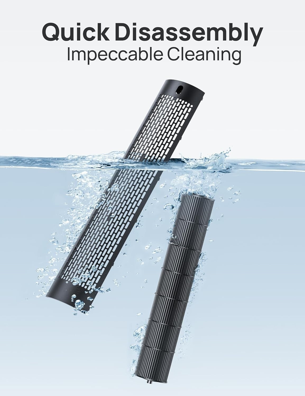 Elegant 90° Oscillating Tower Fan - Remote Control, 25 dB Silent Operation