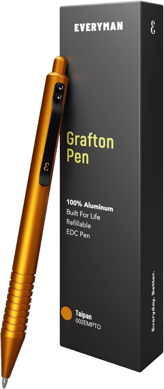 Premium Taipan Orange Full Click Pen for Professionals - Refillable Gel Ink