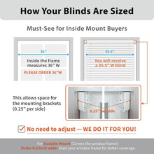 Load image into Gallery viewer, Moisture-Resistant 2" Faux Wood Blinds, 34.5"W x 48"H - Stylish Window Treatment