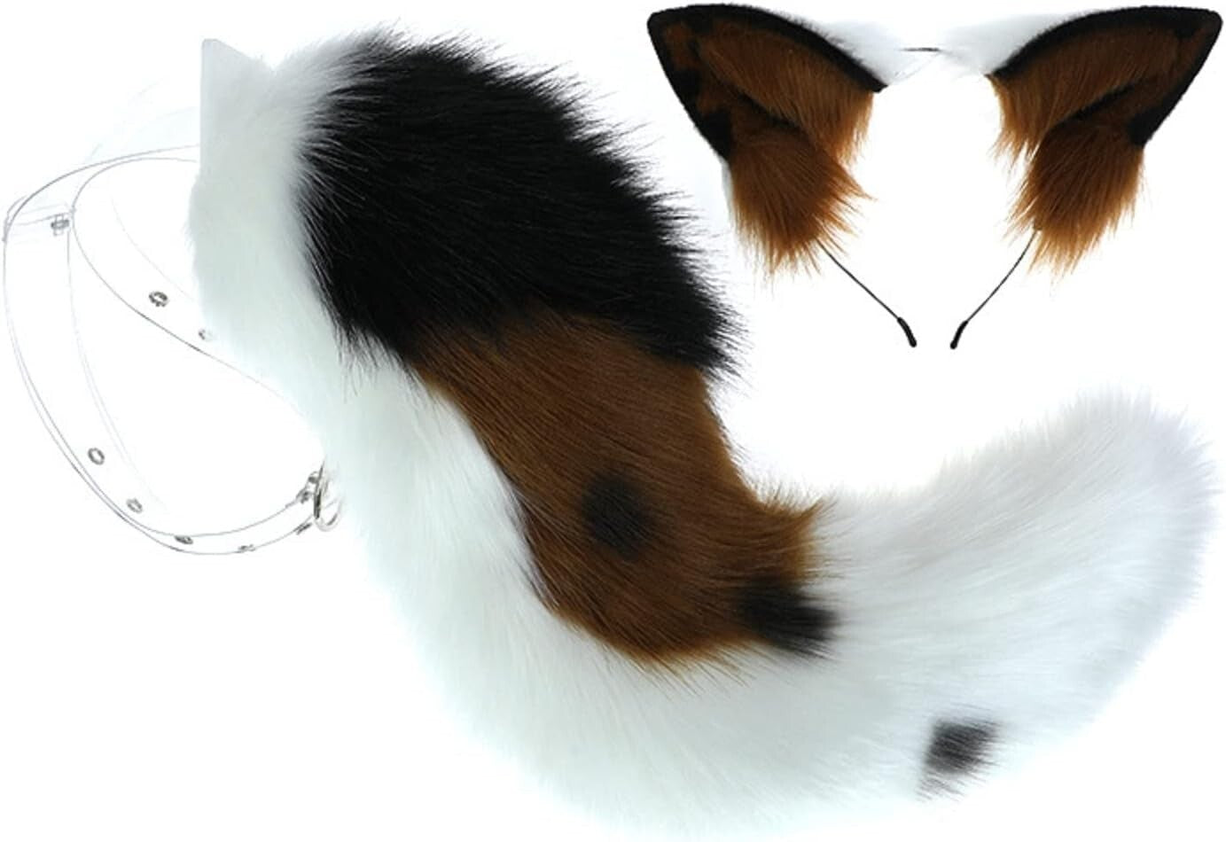 Lightweight Animal Ears and Tail Costume Accessory - Perfect for Halloween Fun