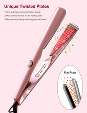 Load image into Gallery viewer, Professional Heat-Up Flat Iron &amp; Curling Iron: 12 Temp Settings &amp; Mat Included