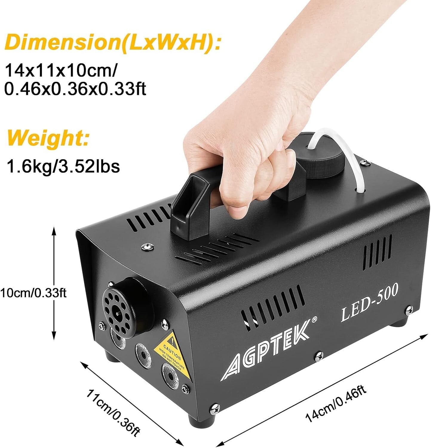 Automatic Spray Smoke Machine with Colorful LED Effects and Remote Control