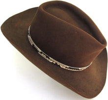 Load image into Gallery viewer, Genuine Python Hatband with Antiqued Buckle Set for Stylish Men’s Hats
