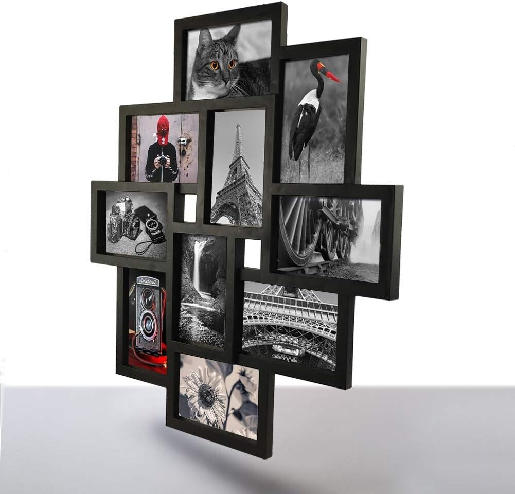 Create Stunning Memories with 10-Opening 4x6 Black Collage Picture Frame