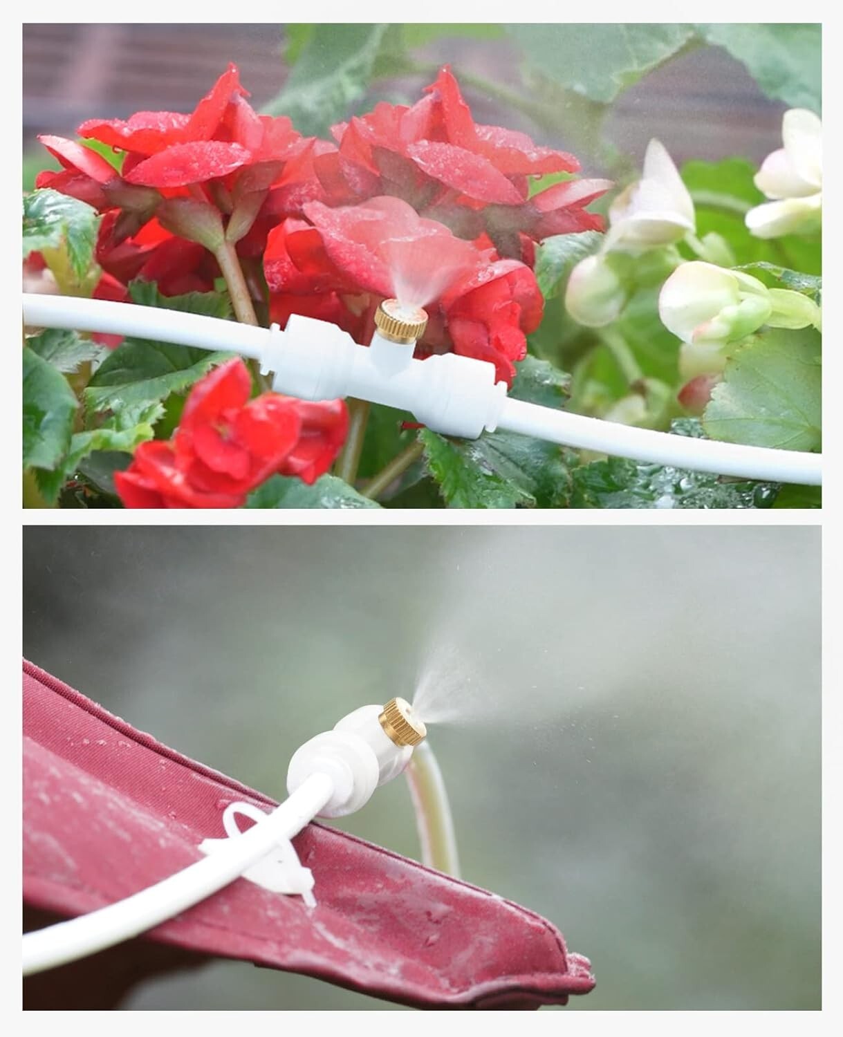 92FT Misting Cooling System with 26 Brass Nozzles for Ultimate Outdoor Comfort