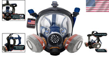 Load image into Gallery viewer, Lightweight Full Face Organic Vapor Mask with Premium Silicone Seal &amp; Filters
