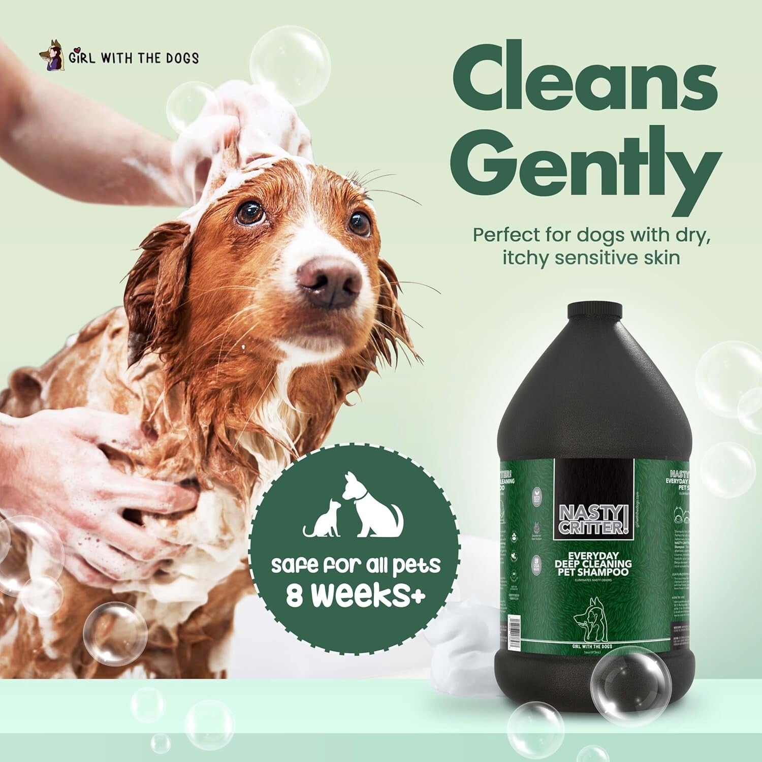 Nasty Critter! Biodegradable Deep Cleaning Shampoo - Perfect for Sensitive Skin