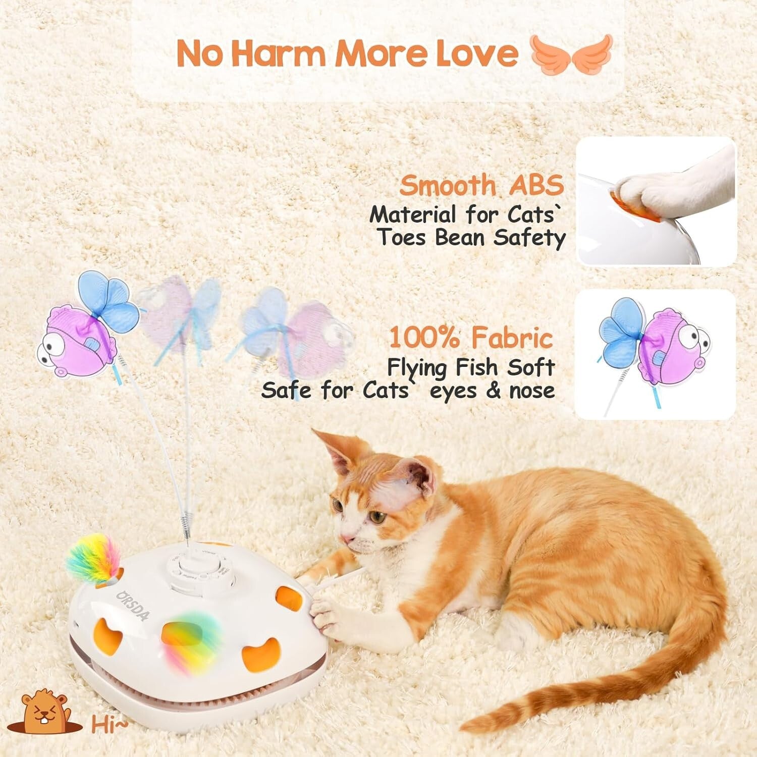 Exciting 5-in-1 Cat Toy with USB Rechargeable Features - Indoor Fun for All Cats