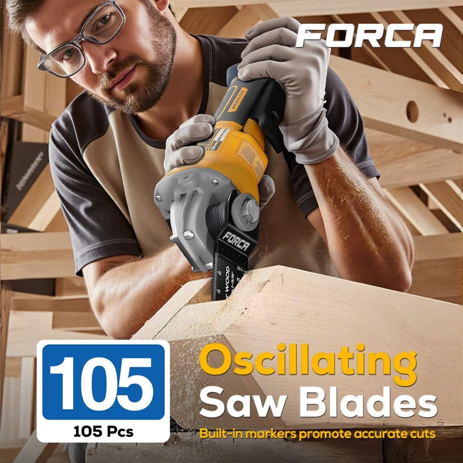 105-Piece Universal Oscillating Tool Blades Kit for Durable Cutting Performance