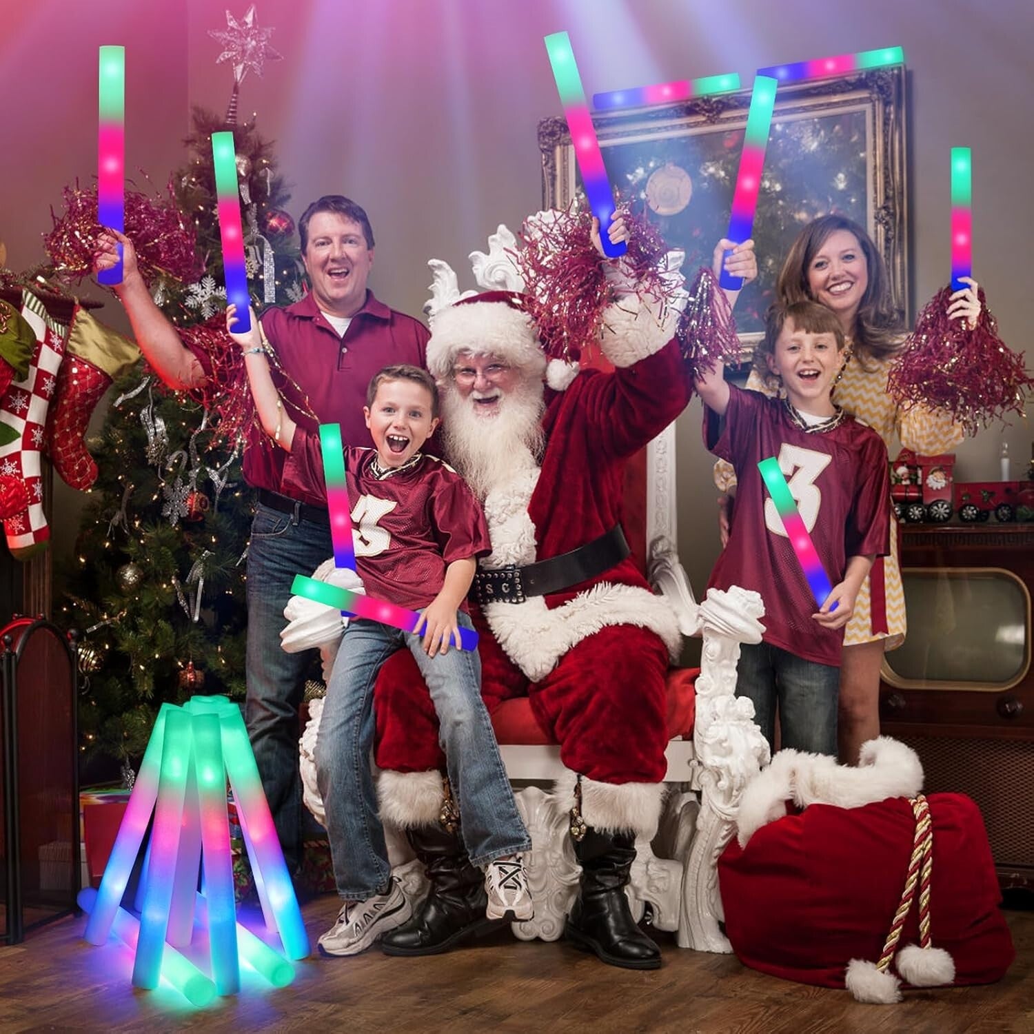 Bright Foam Glow Sticks - 105 Pieces with 7-Hour Glow for Events & Celebrations