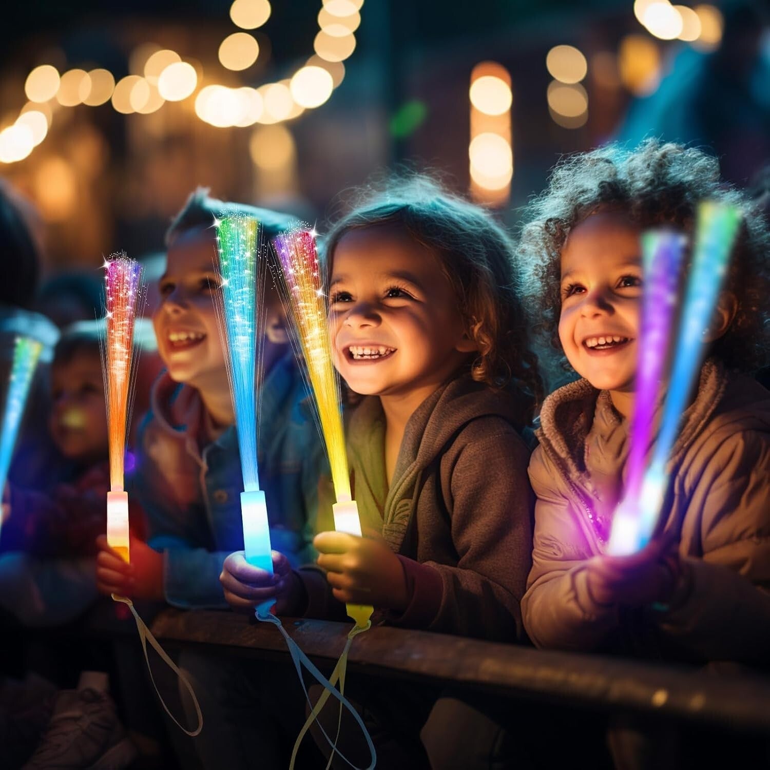 100 PCS LED Glow Fiber Wands - Ultimate Party Supplies for Vibrant Celebrations