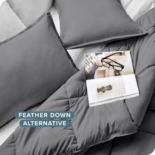 Load image into Gallery viewer, Lightweight All-Season Twin Extra Long Comforter Set - Breathable Grey Design