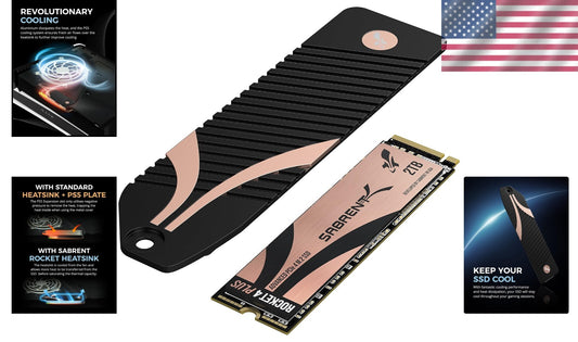 2TB Extreme Performance SSD + Heatsink - Perfect for PC, Mac & Gaming Consoles