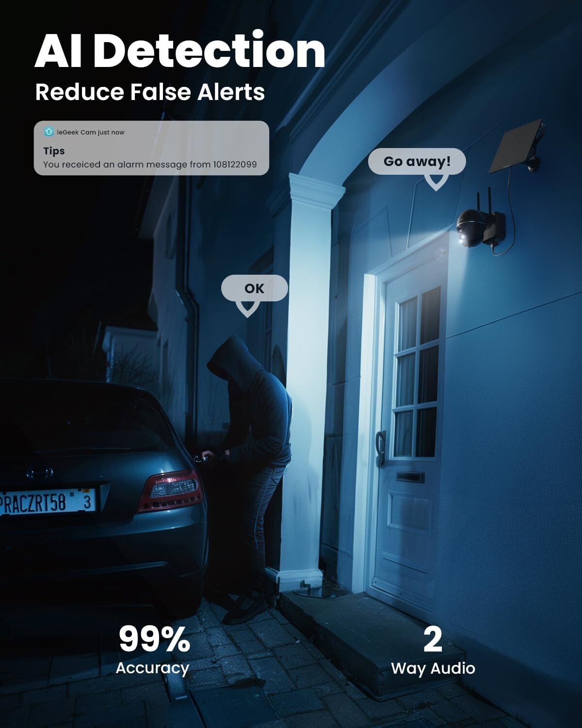 4G LTE Solar-Powered Outdoor Camera with 2K Night Vision & 360° PTZ Flexibility