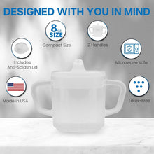 Load image into Gallery viewer, Easy Grip 8oz Adult Sippy Cup - Spill-Resistant, Perfect for Limited Mobility
