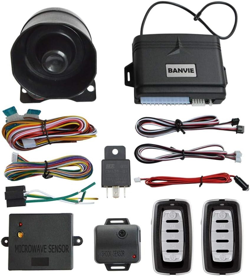 Advanced Antitheft Car Alarm with Keyless Entry & Engine Cut-Off Relay System