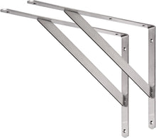 Load image into Gallery viewer, Thickened 18" Stainless Steel Shelf Support Brackets, 550 lb Capacity - 2 Pack