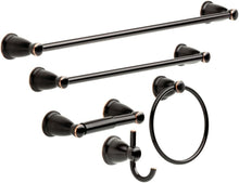 Load image into Gallery viewer, Kinla Five-Piece Bathroom Hardware Set in Oil-Rubbed Bronze - Immediate Upgrade