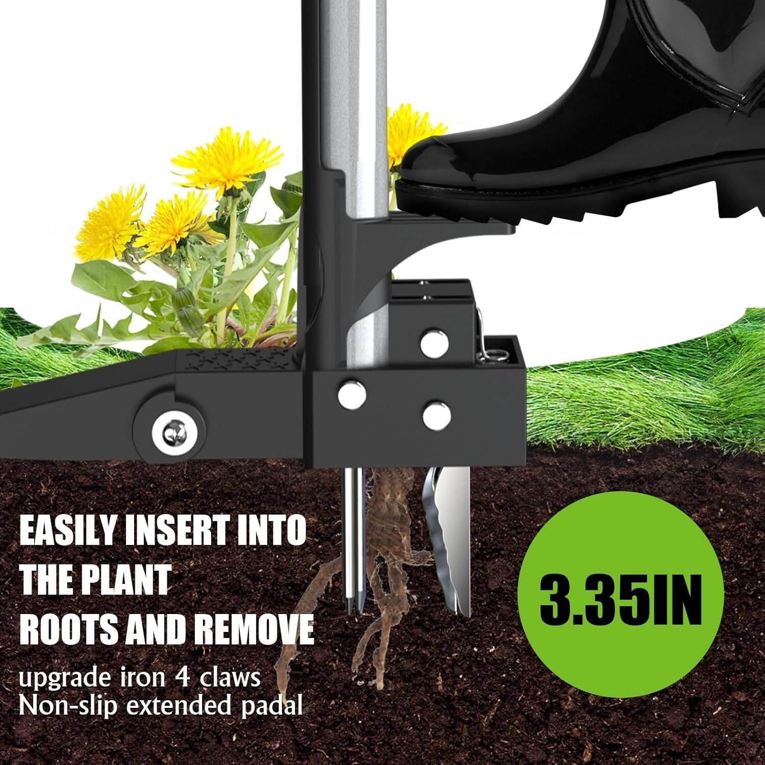 Effortless Weeding with 40-inch Stand-Up Garden Tool - No Kneeling Required