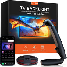 Load image into Gallery viewer, 18ft Cuttable Multicolor LED Backlight for 75-85 Inch TV with Smart Controls