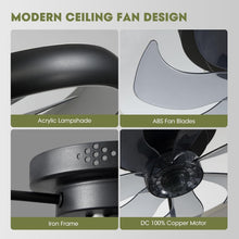 Load image into Gallery viewer, Elegant 20'' Smart Ceiling Fan with Dimmable LED Lights – Remote &amp; App Control