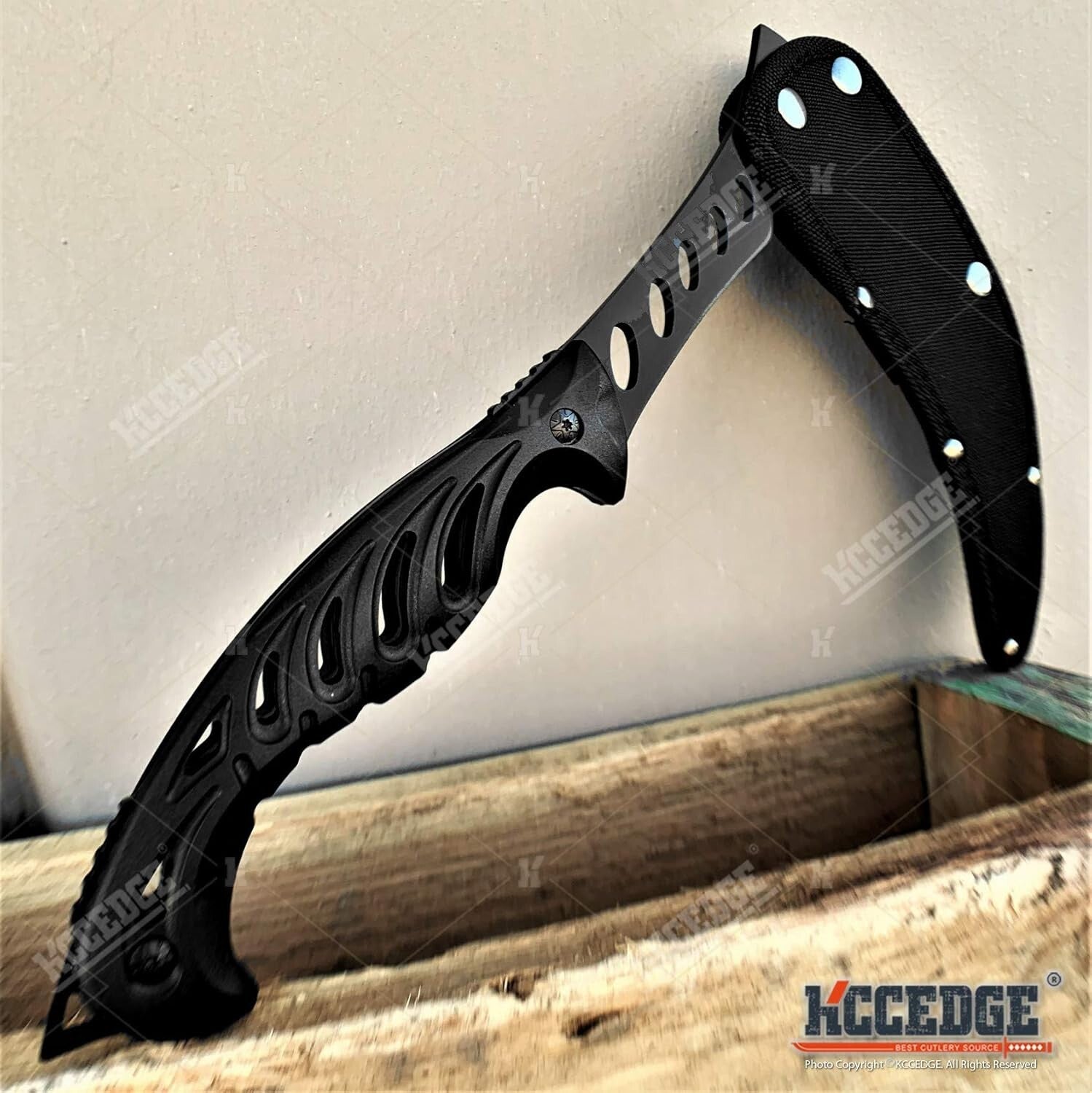 Compact 12'' Survival Knife with Full Tang Blade - Ideal for Camping and Hiking
