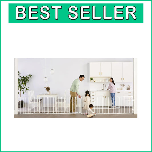 194-Inch Super Wide Adjustable Baby Gate & Play Yard for Ultimate Safety