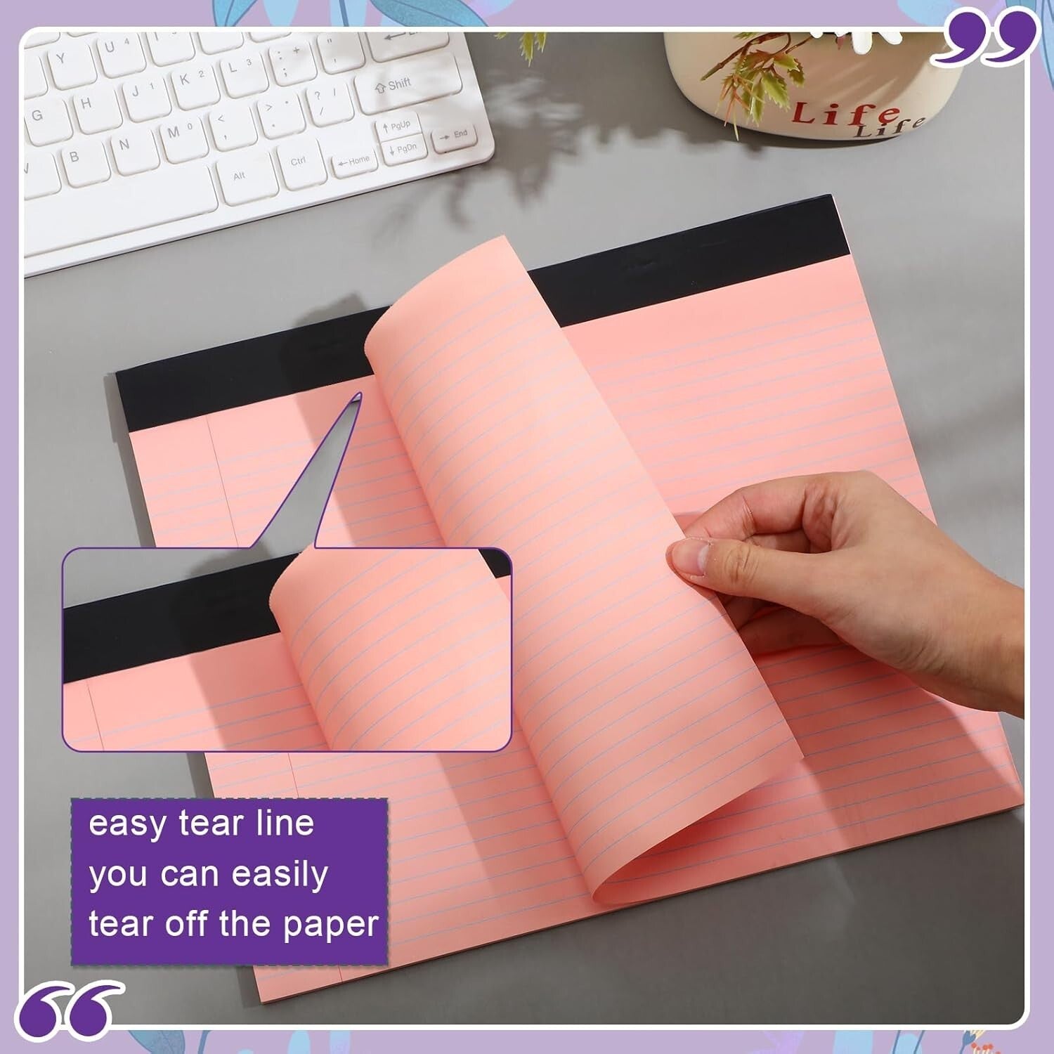 Cleverly Designed 12 Pack of Pastel 11" x 9.5" Lined Writing Pads for All Needs