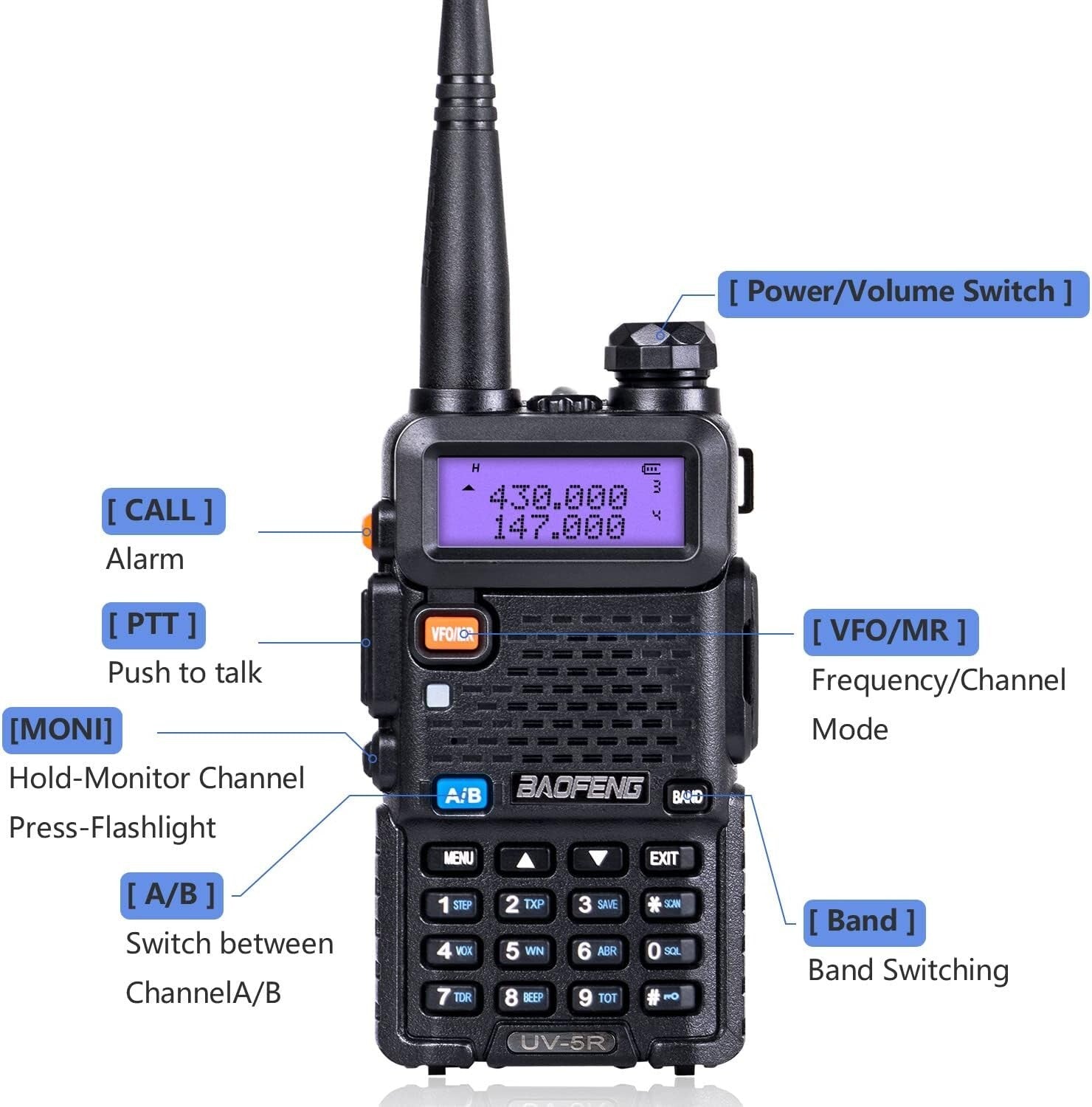 Beginner-Friendly UV-5R Ham Radio Set - 6 Radios, Programming Cable, Batteries