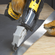 Load image into Gallery viewer, Compact Heavy-Duty Metal Cutting Shear with Replaceable Blades – Drill Accessory