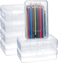 Load image into Gallery viewer, 12 Pack Clear Plastic Storage Boxes with Snap Closure - Large Capacity Organizer