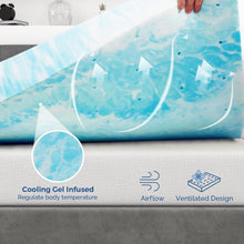 Load image into Gallery viewer, Pressure-Relieving 3 Inch Gel Memory Foam Twin Mattress Topper - Easy Setup