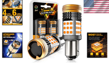 Load image into Gallery viewer, Amber Yellow LED 1157, 600% Brighter Turn Signal with Built-in Resistor System